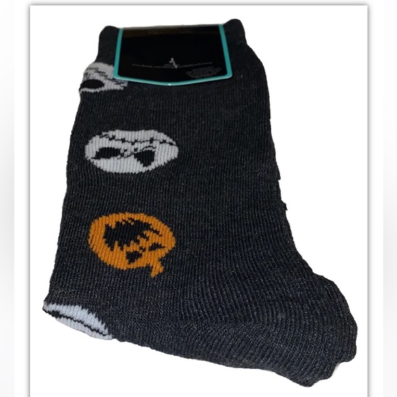 Nightmare Before Christmas Crew Socks 1Pair Men 6.5-12 Black Orange Jack Tim NEW - Picture 8 of 9